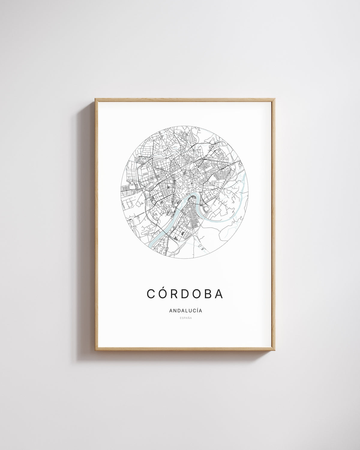 Poster featuring a map of Córdoba.