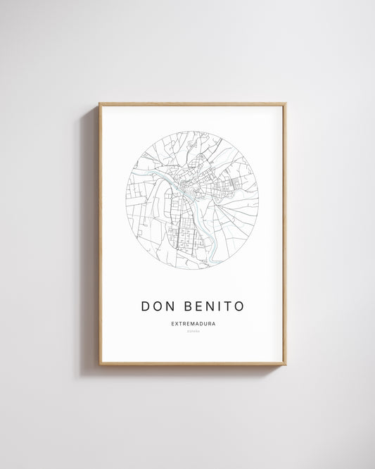 Poster représentant le plan de la ville de Don Benito.