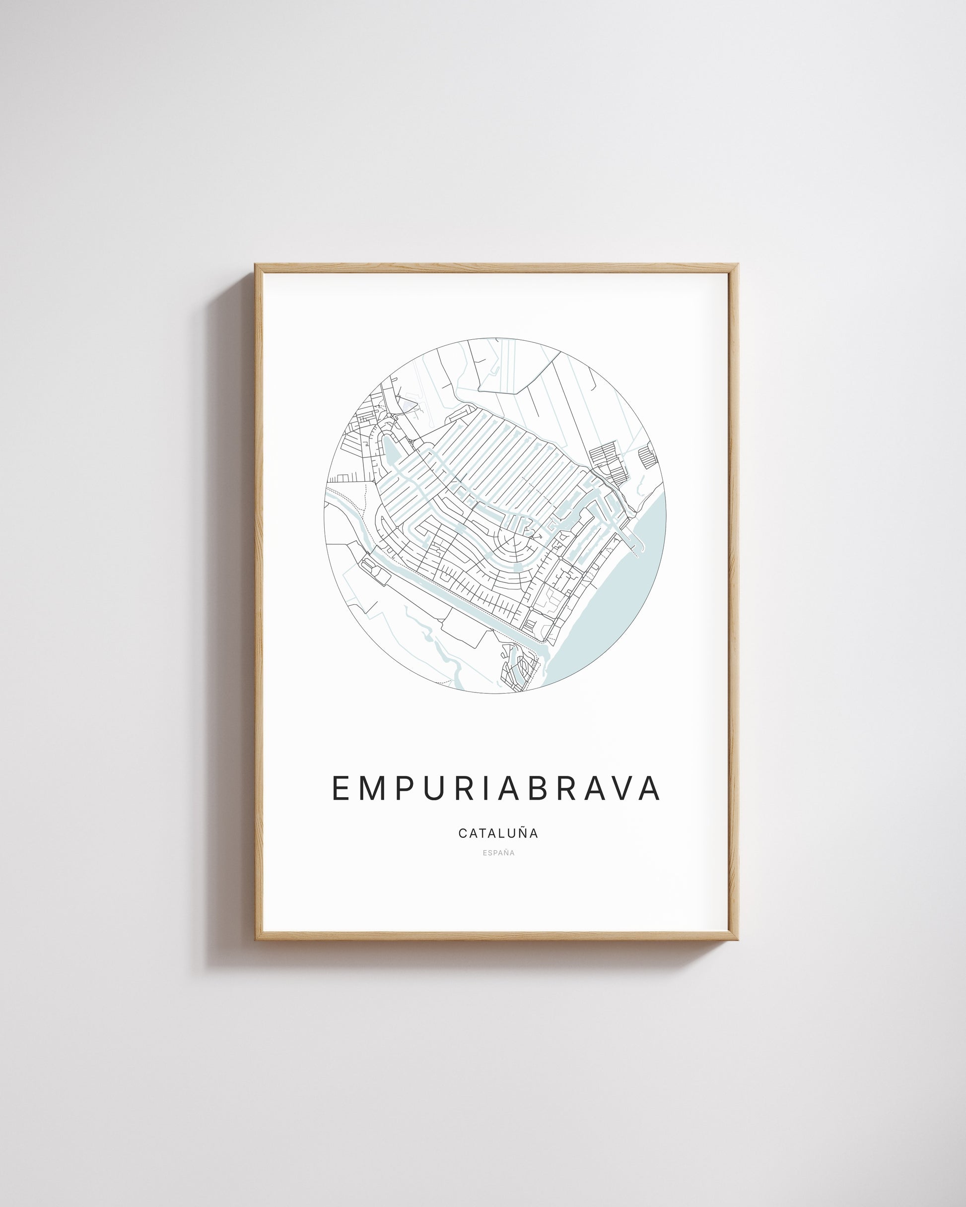 Poster représentant le plan de la ville d'Empuriabrava.