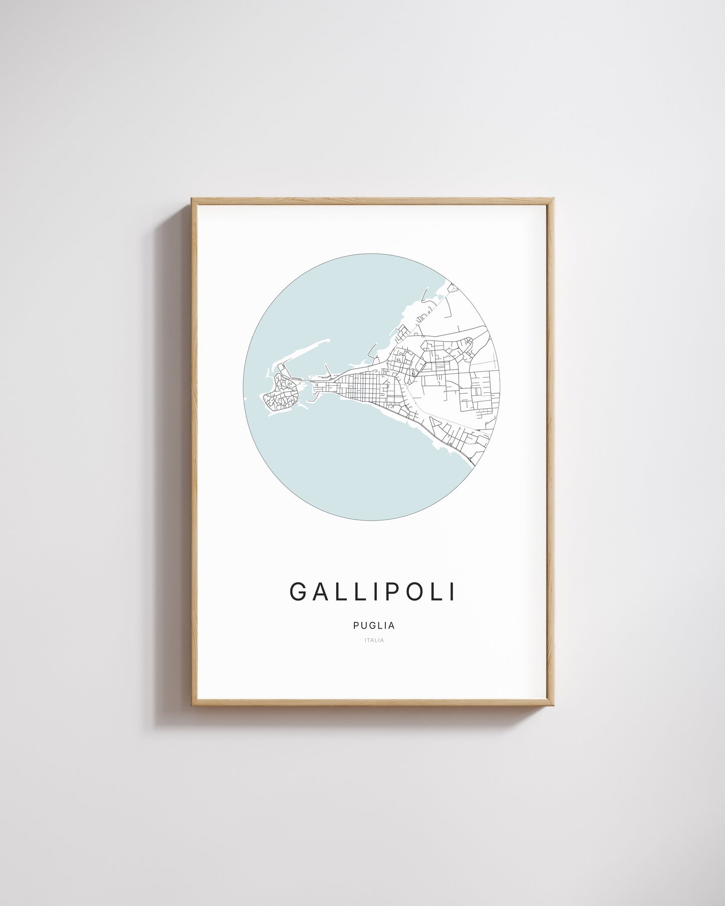 Poster représentant le plan de la ville de Gallipoli.