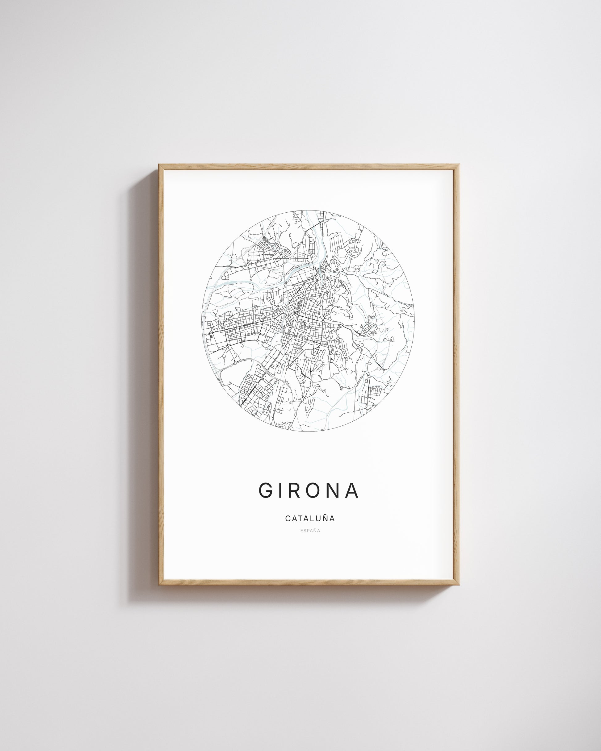 Poster représentant le plan de la ville de Girona.