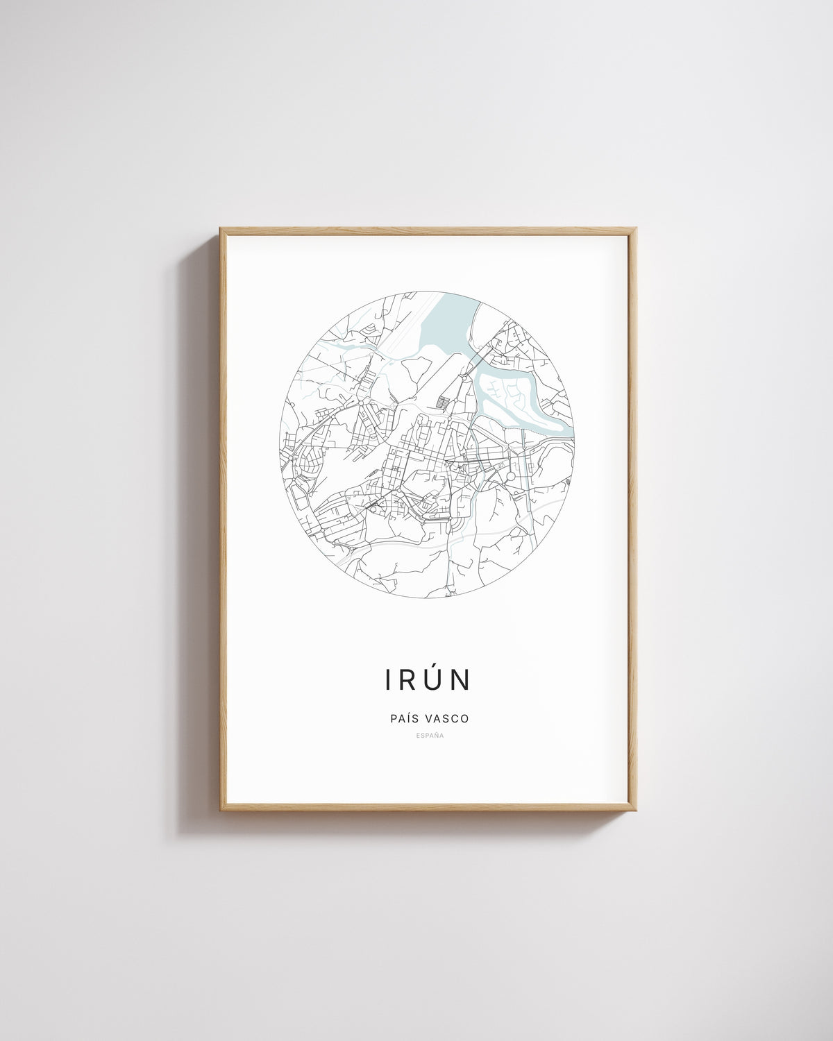 Poster représentant le plan de la ville d'Irún.