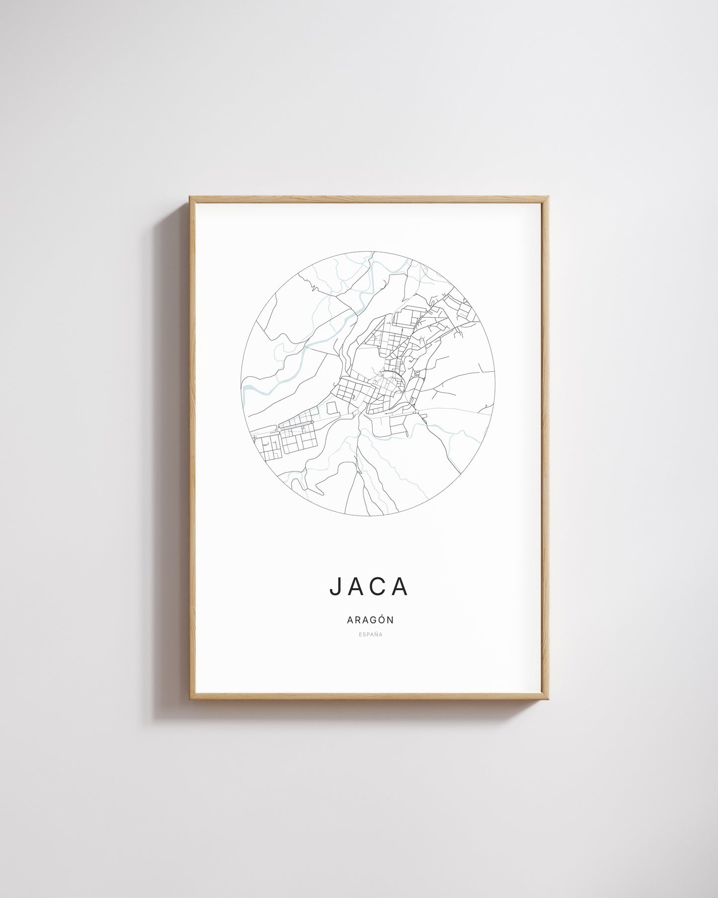 Poster représentant le plan de la ville de Jaca.