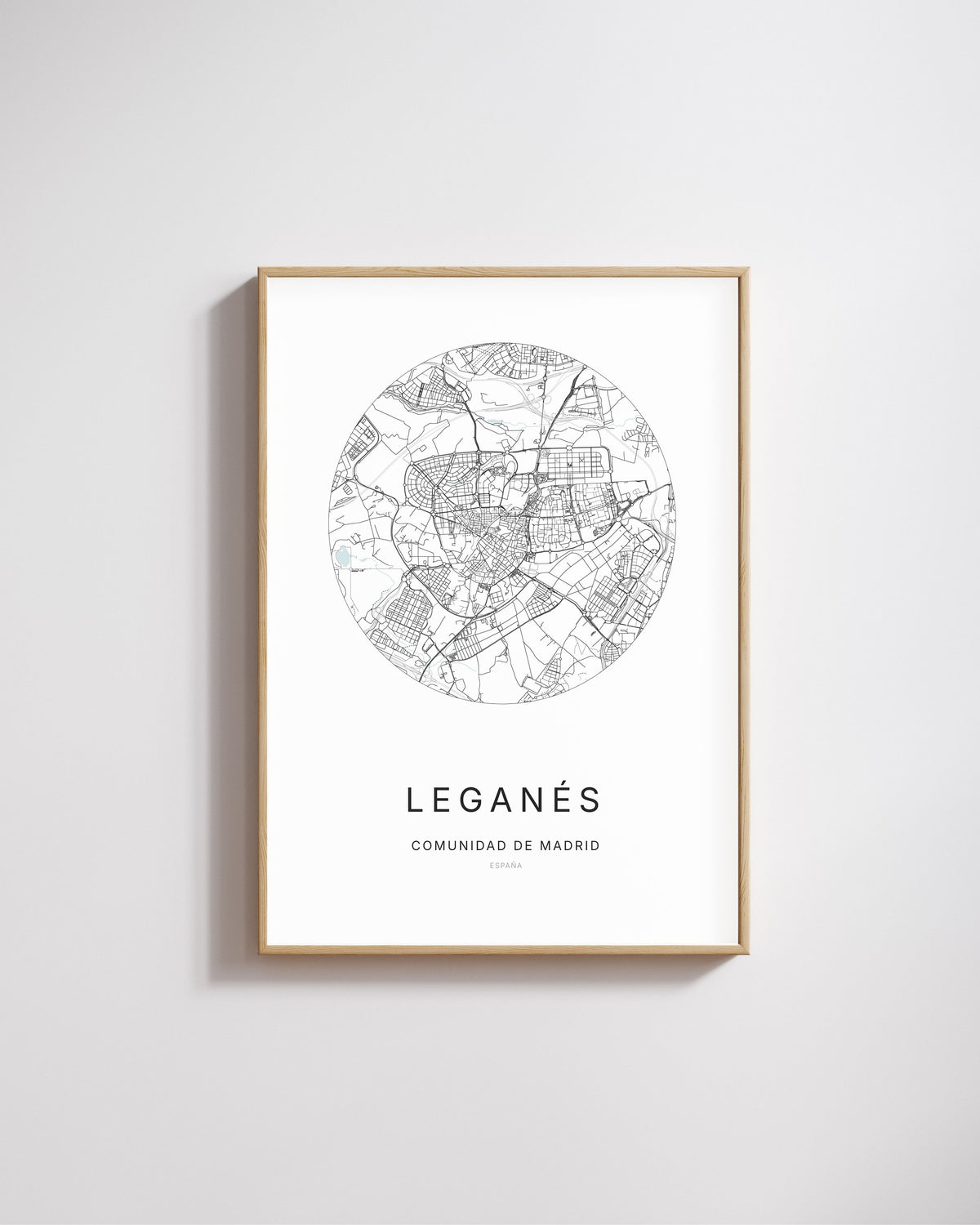 Poster représentant le plan de la ville de Leganés.