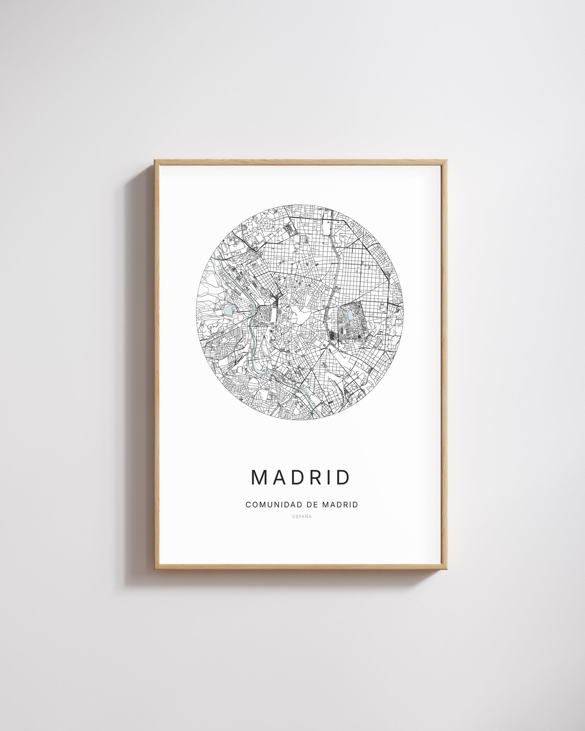Poster représentant le plan de la ville de Madrid.
