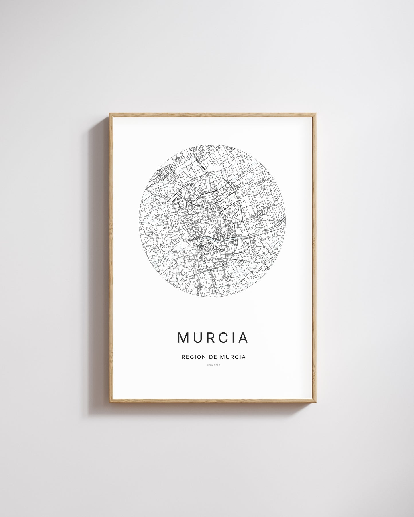 Poster représentant le plan de la ville de Murcia.