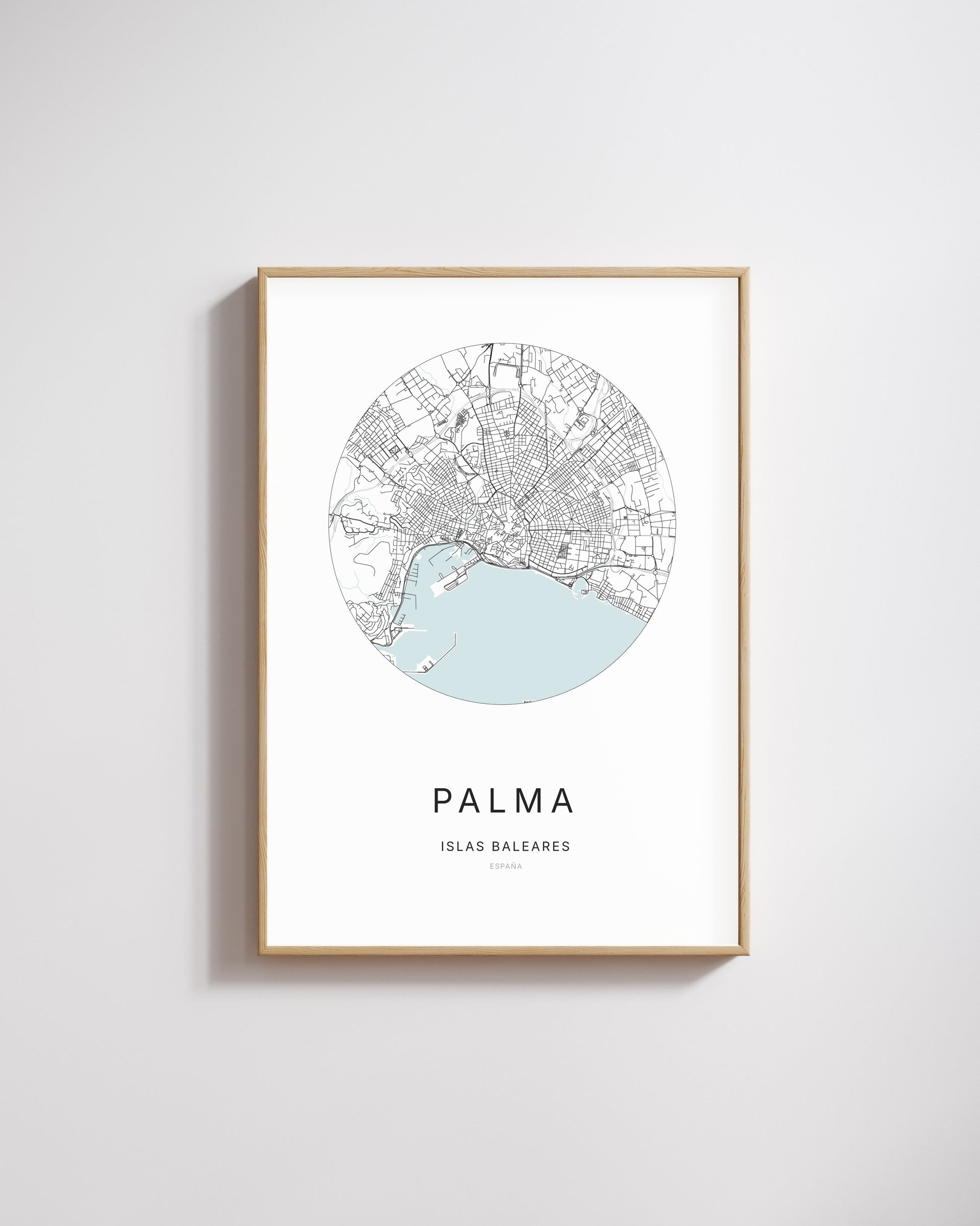 Poster représentant le plan de la ville de Palma.