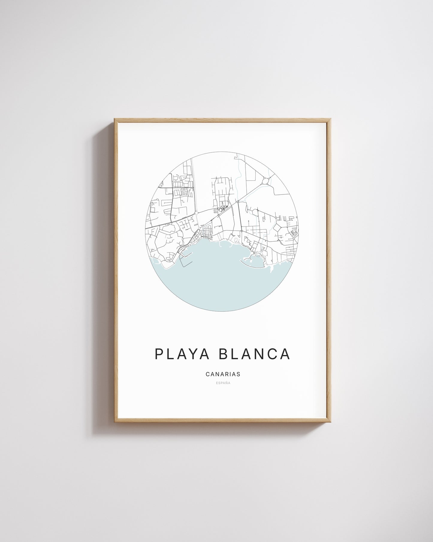Poster représentant le plan de la ville de Playa Blanca.
