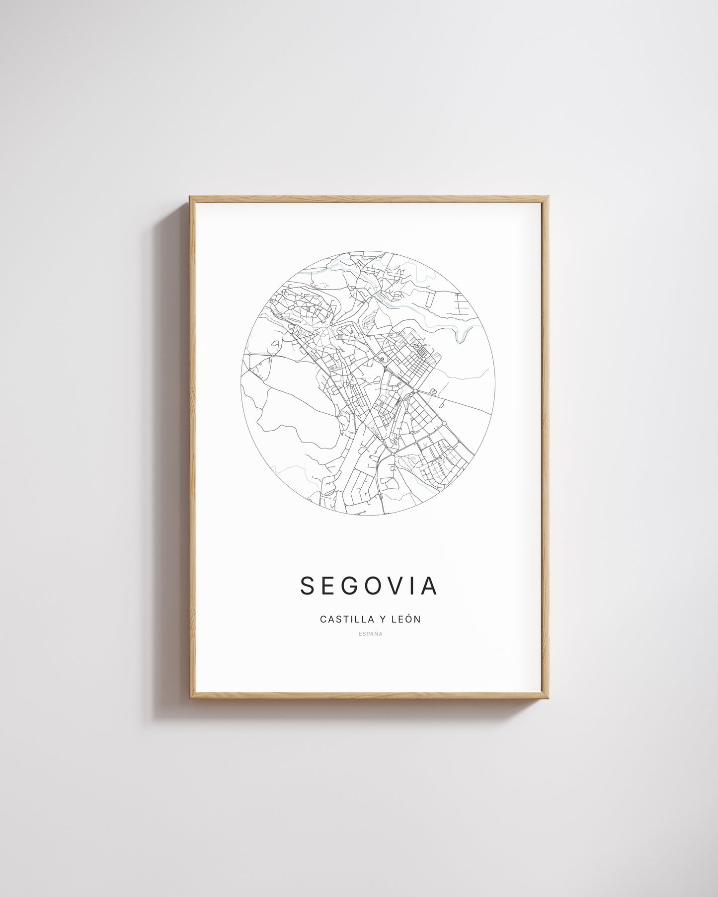 Poster représentant le plan de la ville de Segovia.