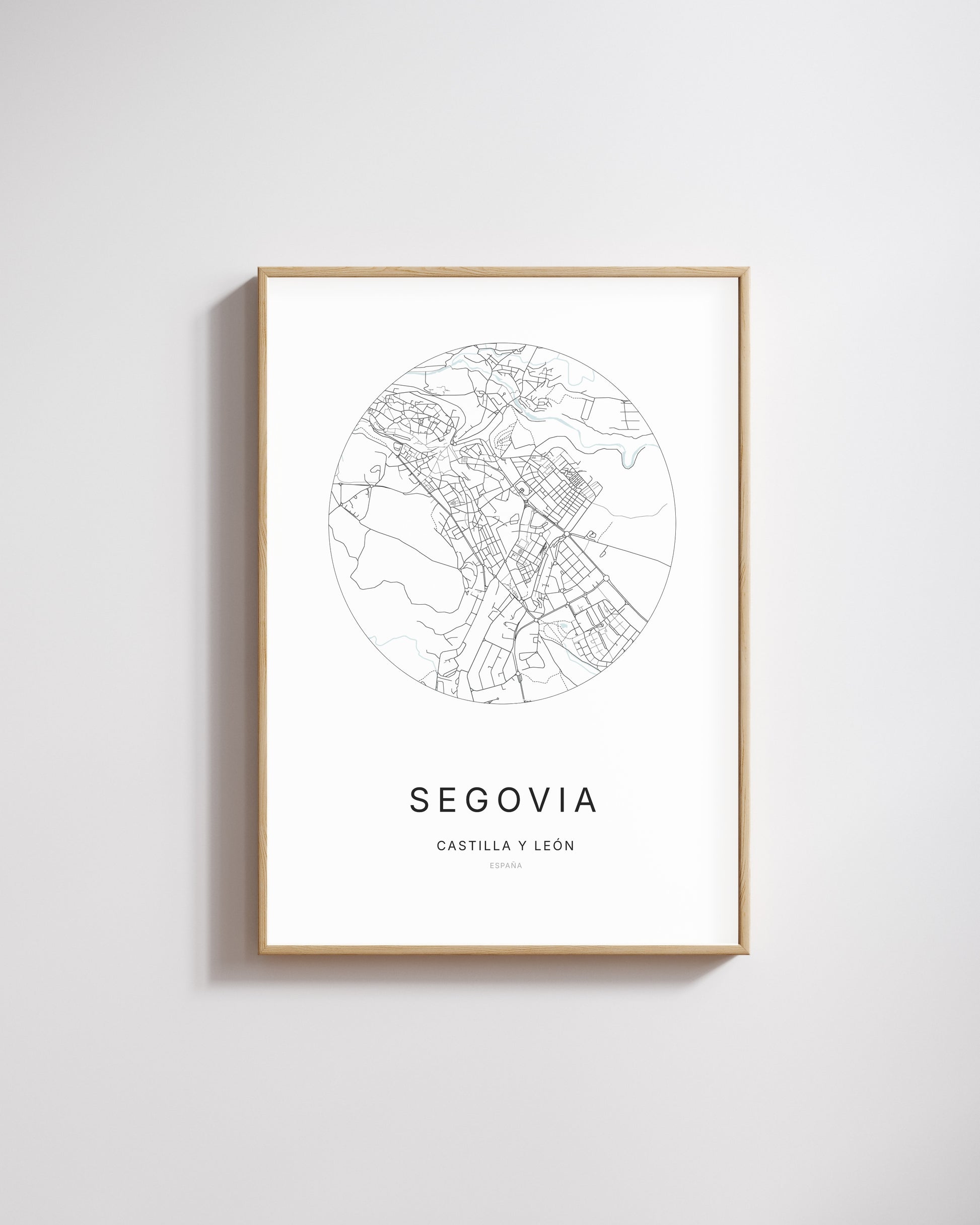 Poster représentant le plan de la ville de Segovia.