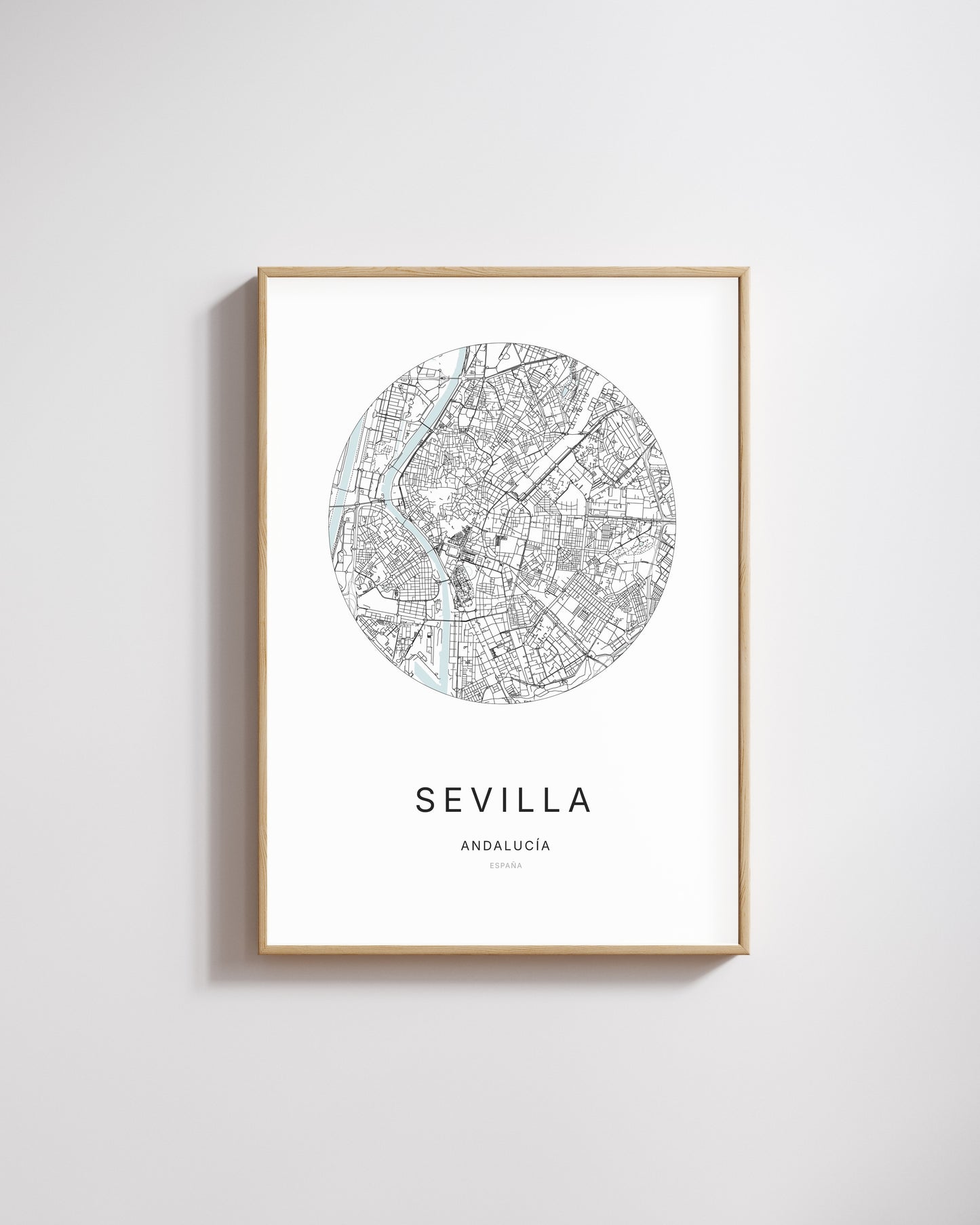 Poster représentant le plan de la ville de Sevilla.