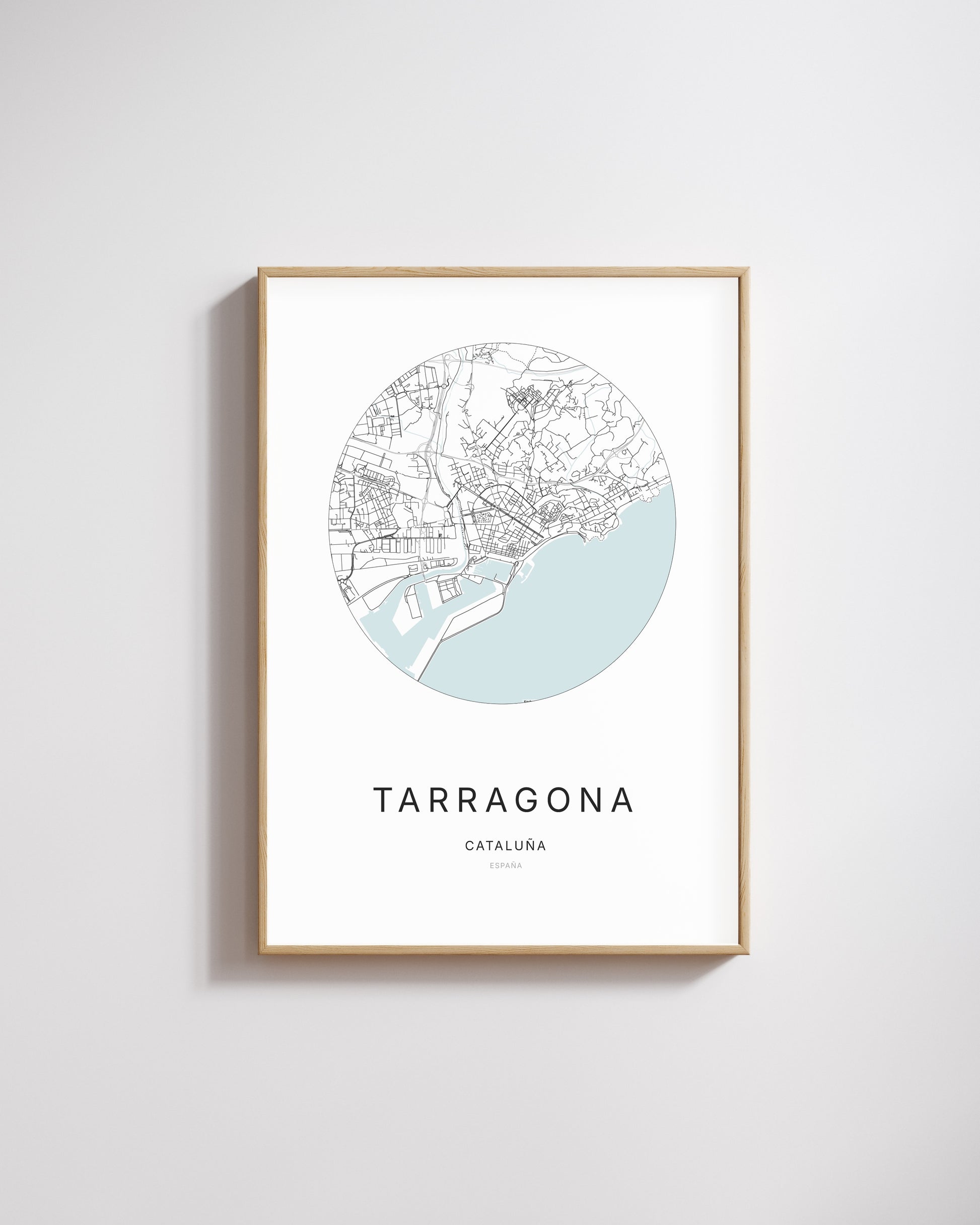 Poster représentant le plan de la ville de Tarragona.