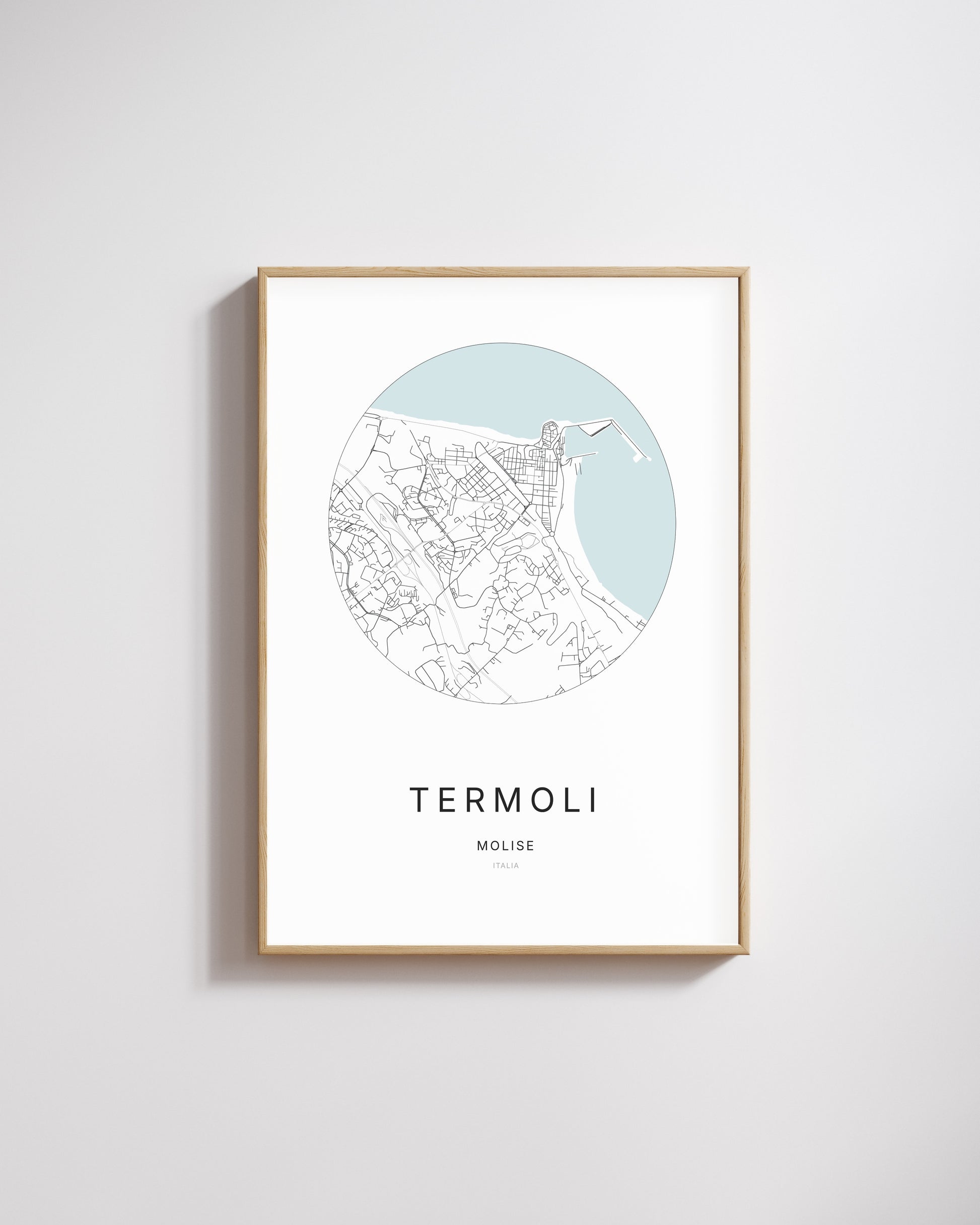 Poster représentant le plan de la ville de Termoli.