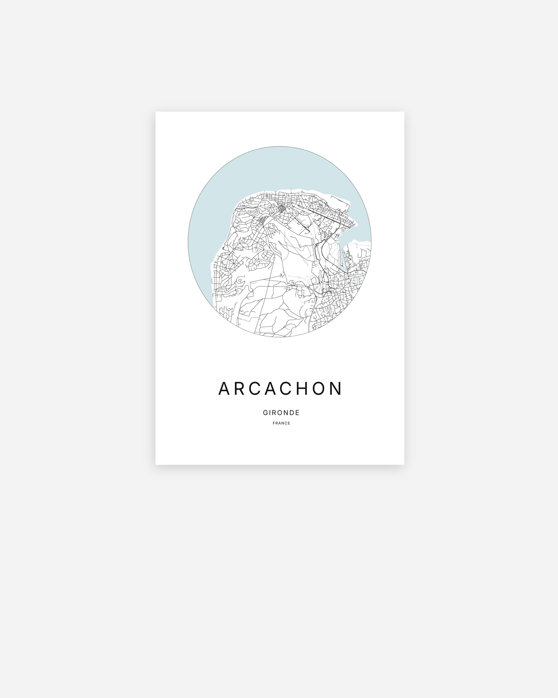 Affiche minimaliste de Arcachon – poster de ville