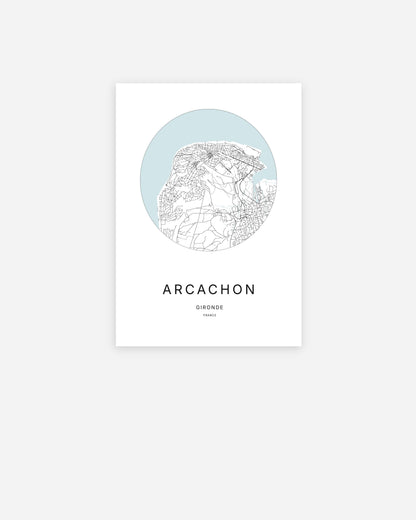 Affiche minimaliste de Arcachon – poster de ville