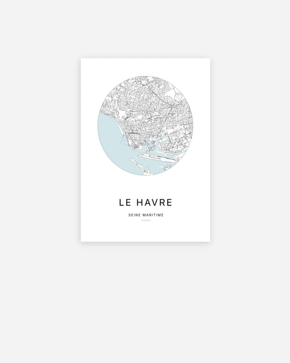 Affiche minimaliste de Le Havre – poster de ville