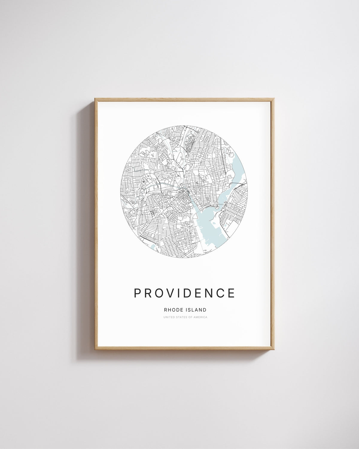 Poster représentant le plan de la ville de Providence.