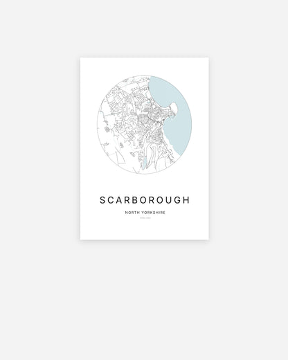 City map of Scarborough in a minimalist design.