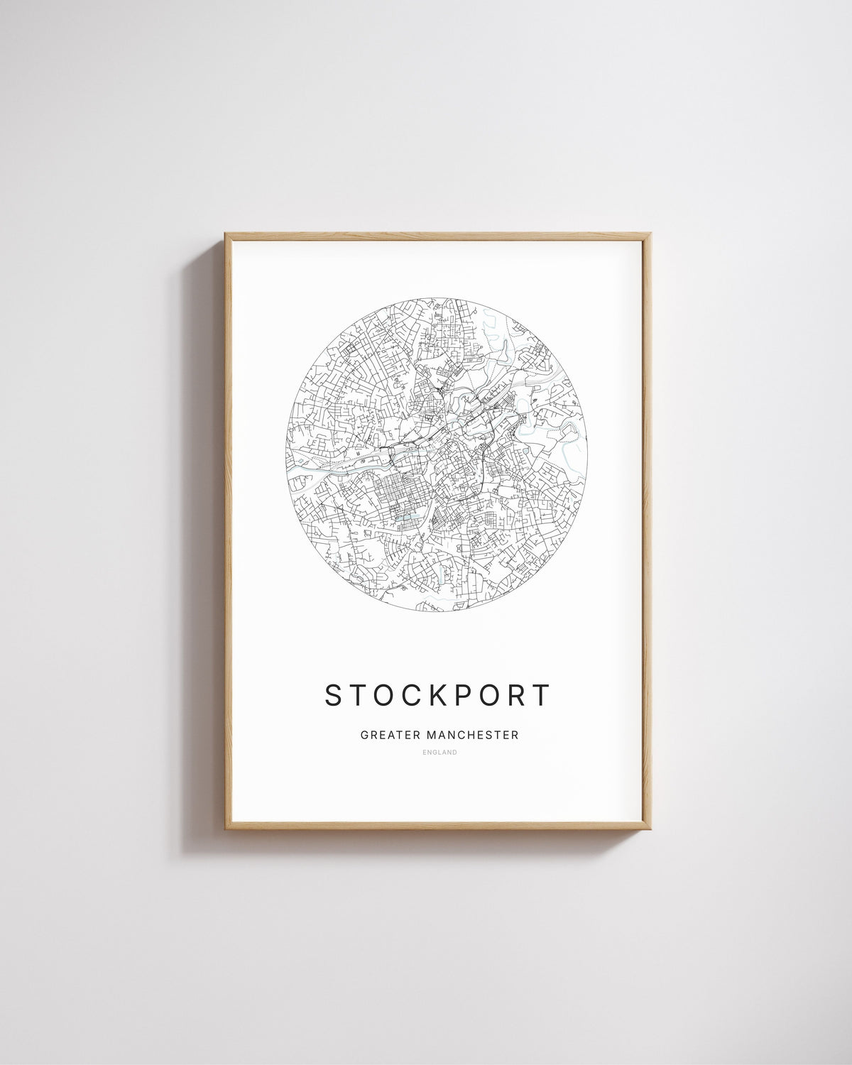 Poster featuring a map of Stockport.