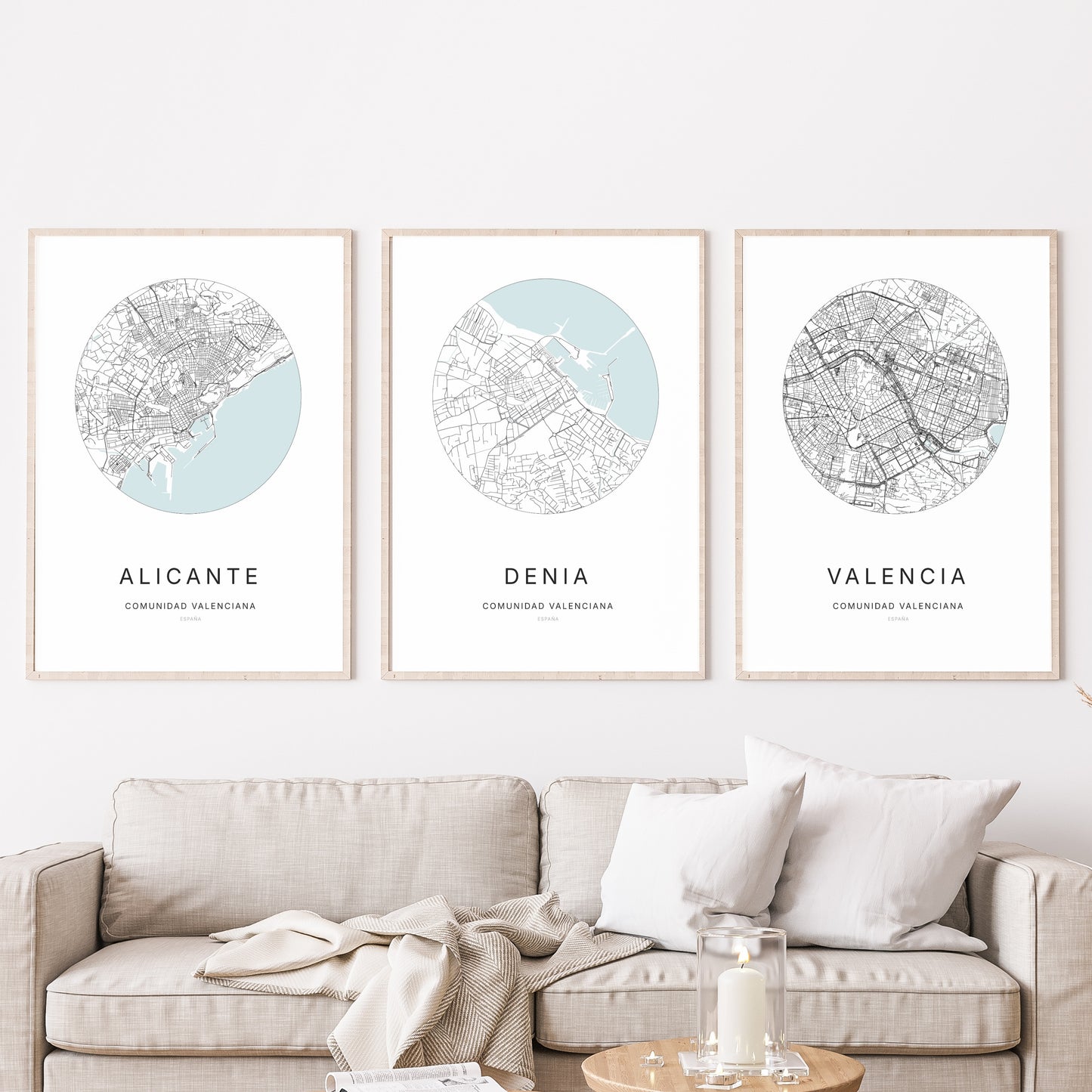 Affiche Denia – Plan minimaliste