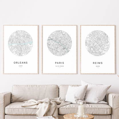 Paris Map Print – Minimalist City Map